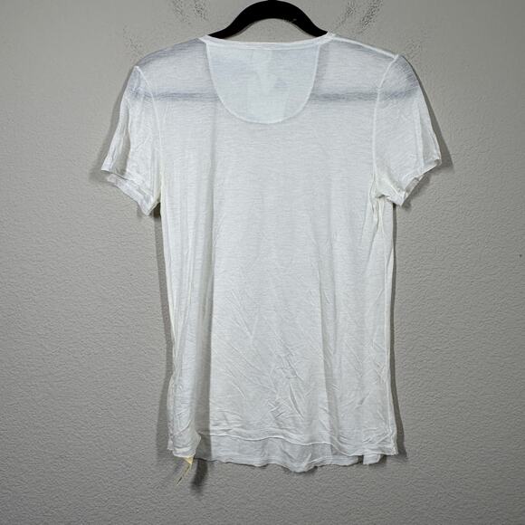 Purotatto Womens Medium Crew Neck Tee T-Shirt White Micromodal Short Sleeves - Picture 2 of 8